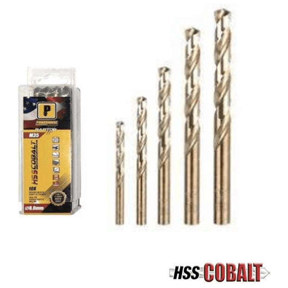 Powerhouse ANSI M35 Jobber Drill Bit Metric (Tube Pack) - KHM Megatools Corp. Powerhouse ANSI M35 Jobber Drill Bit Metric (Tube Pack) - KHM Megatools Corp.